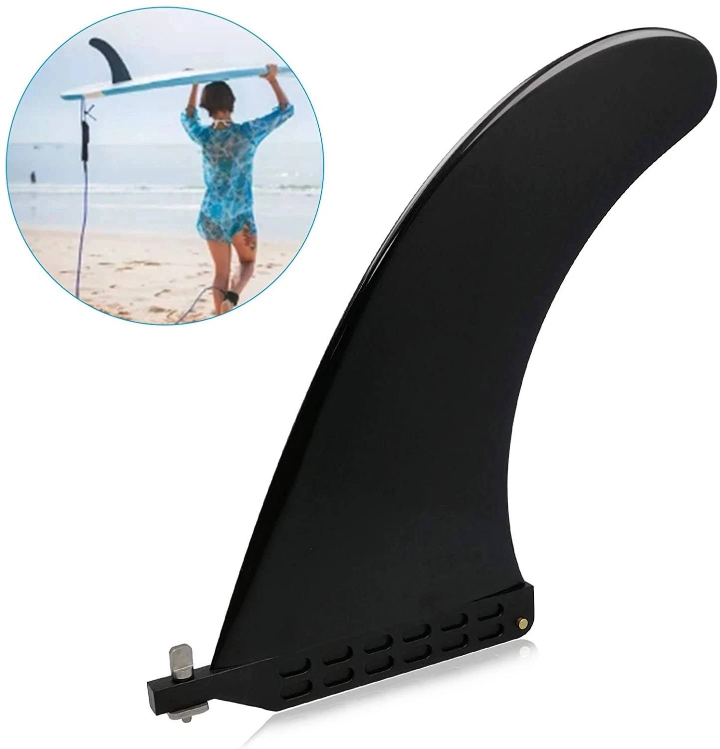 9inch Surf Fin SUP Single Center Fin Nylon Long Board Surf Board Paddle Board With Fin Screw Surfing Sports Accessories