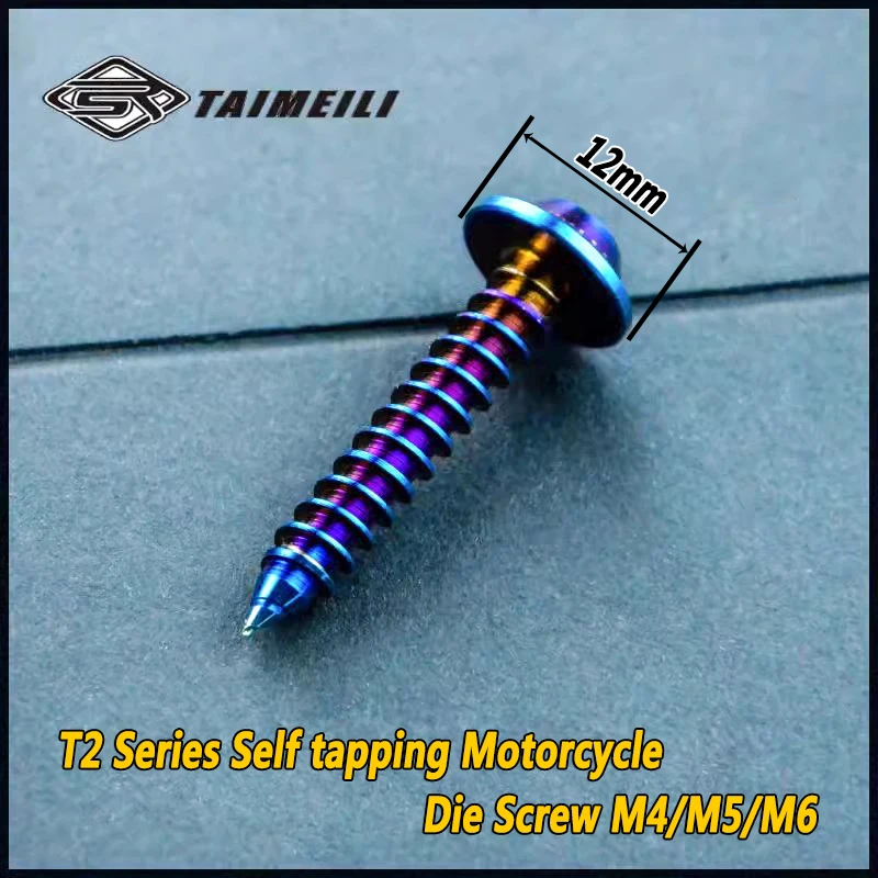TAIMEILI Titanium bolt T2 Series Self tapping Motorcycle Die Screw M4/M5M6x12/15/20/25/30/35mm