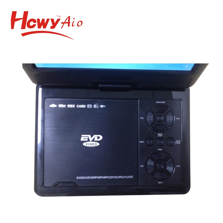 9 Inch Portable DVD Rechargeable EVD CD Player 9 Inch Portable TV Game Monitor DVD Swivel Display SD Card Full-format Game Use