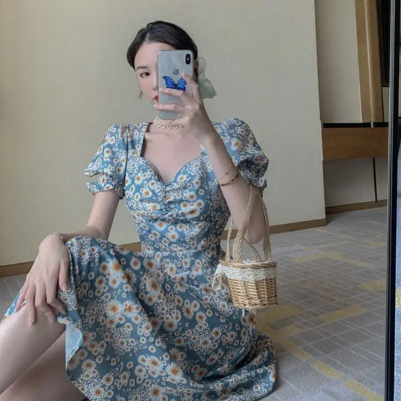 Clothes Floral Woman Dress Midi Dresses for Women 2025 Fancy