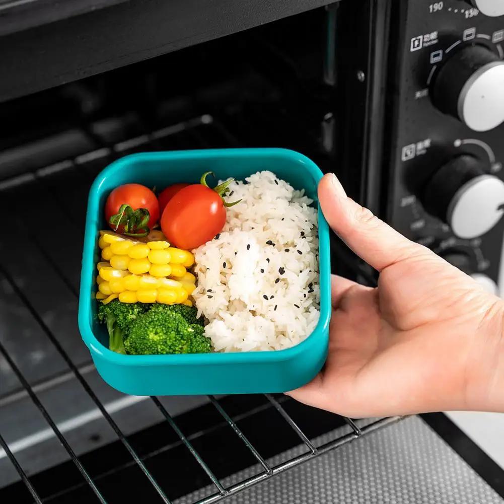 Leak-proof Bento Box Silicone Bento Box Lunch Container Leak-proof Food Storage Box -free Reusable Picnic Outdoor Meal Prep