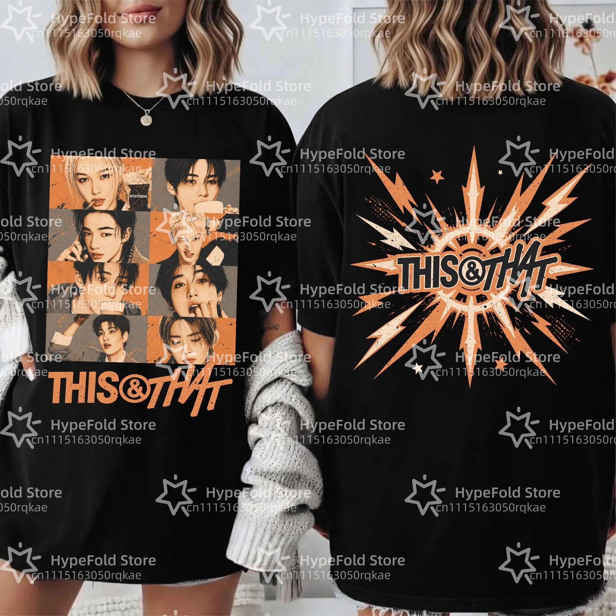This and That T-Shirt 2026 KPOP Konzert Sport Casual T-Shirt Fan-Geschenk Streetwear Minimalistisches Casual Kurzarm Damen T-Shirt – Detail 4