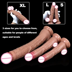 Spuer Dildo Realistis Lebih Besar Penis Lapisan Silikon dengan Cangkir Hisap Mainan Seksi Dewasa untuk Wanita Pria Stimulator Pijat Anal Vagina 12 mainan penis seks gadis penjualan terbaik - №