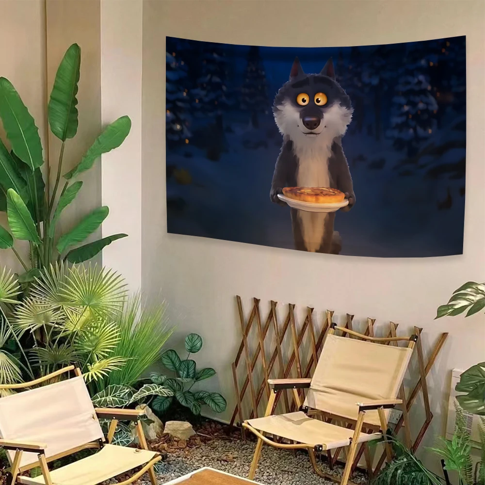 A Lonely Wolf Flag Polyester Banner 60x90cm 90x150cm Home Decor Hanging  Poster for Home Decoration Room Decor Christmas Gift