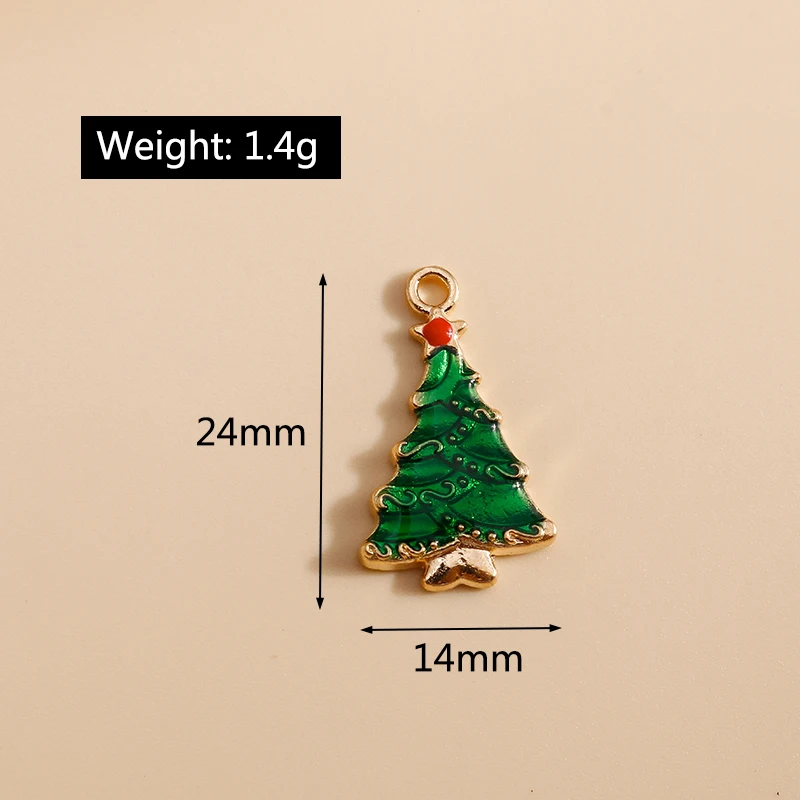 10 teile/los Mix Emaille Weihnachtsbaum Handschuhe Hirsch Charms für DIY Schmuck Machen Anhänger Halsketten Ohrringe Armbänder Handwerk Geschenke – Detail 22