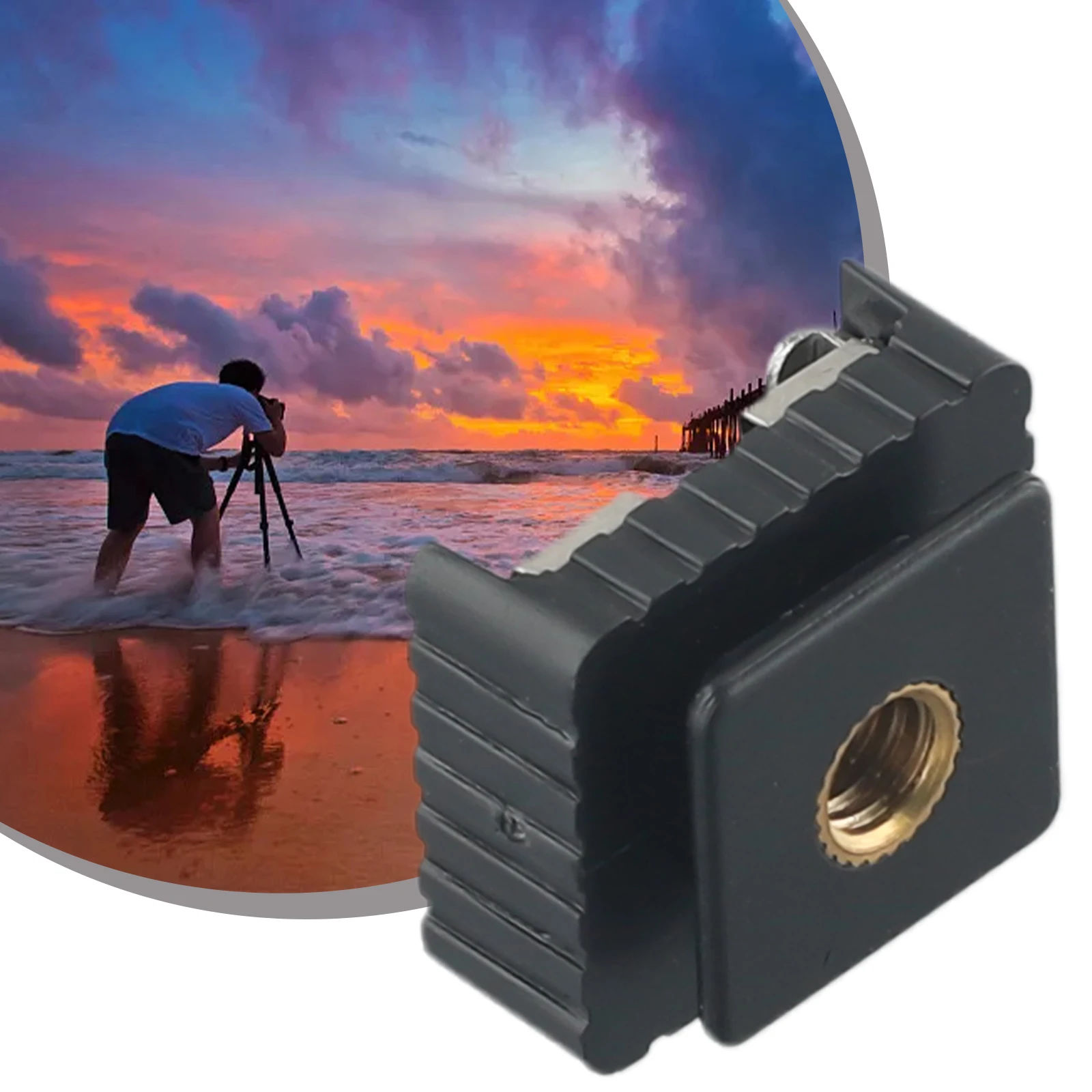 Blitzschuhhalterung, Standard-Blitzschuh-Adapter auf 1/4-Zoll-Schraube für Studio-Lichtstativ, Stativ, Blitzlicht, Fotografie-Zubehör – Detail 2