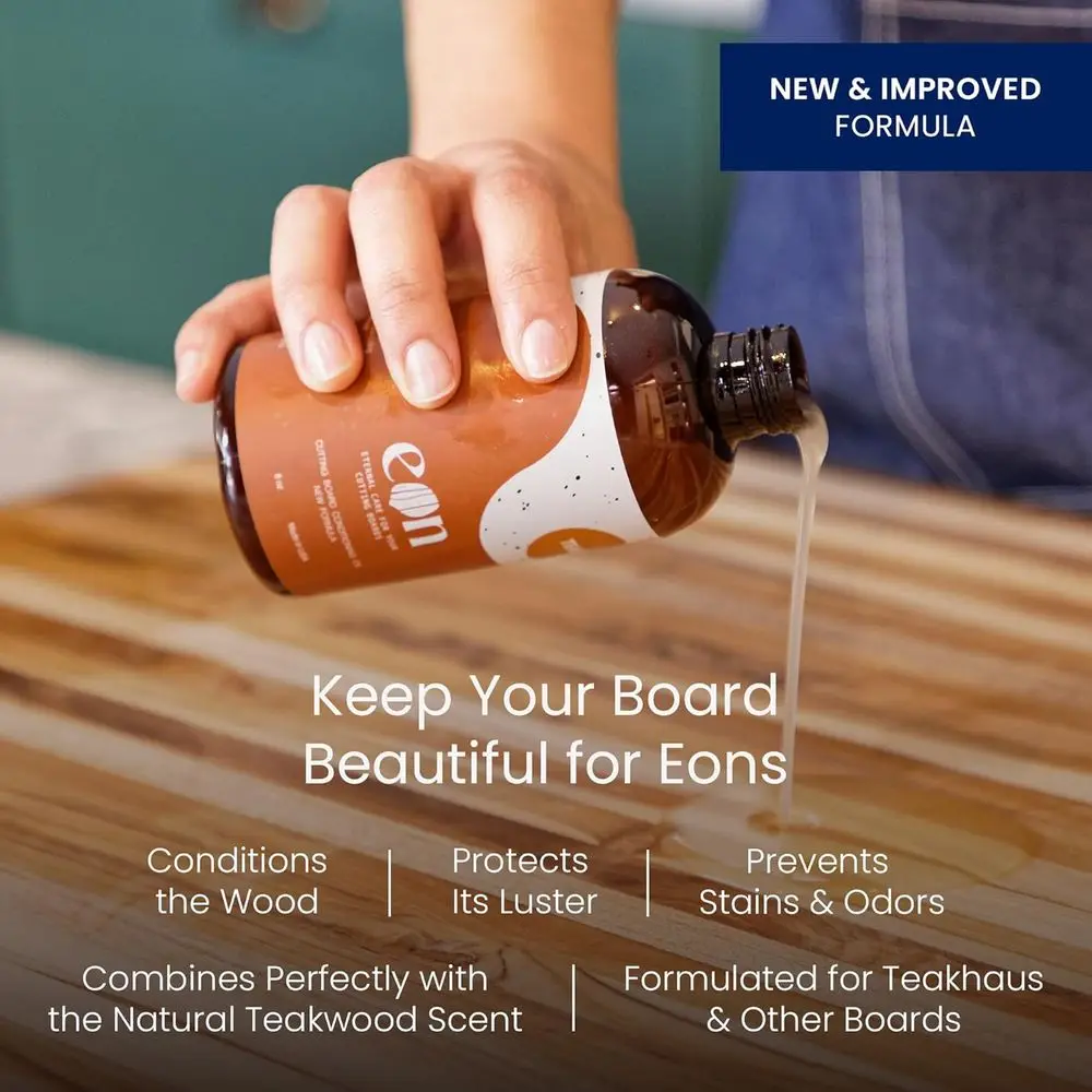 Placa de escultura em madeira pequena com certificação FSC com ranhura de suco e óleo mineral EON para segurança de facas