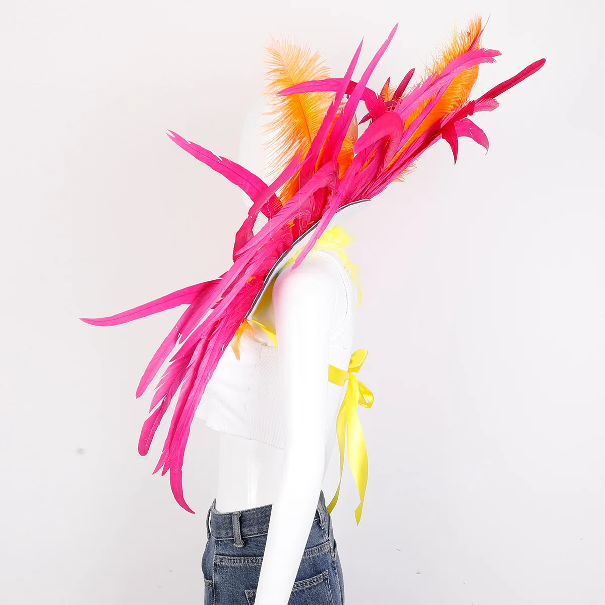 Frauen Übergroße Feder Schulter Ornamente Karneval Parade Requisiten Maskerade Partei Rolle Spielen Kostüm Zubehör 2026