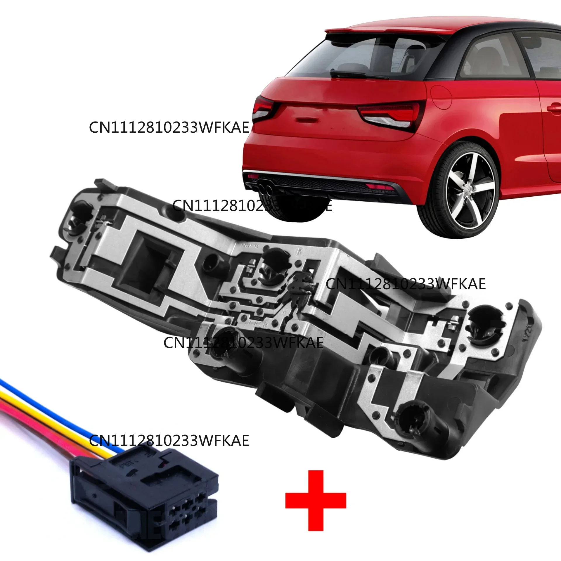 Durable Right/Left Lamp Replacement for Audi A1 and Q3 Rear Taillight Set Bulb Holder and Pre-Wire Plug-in Harness 8X0945258A