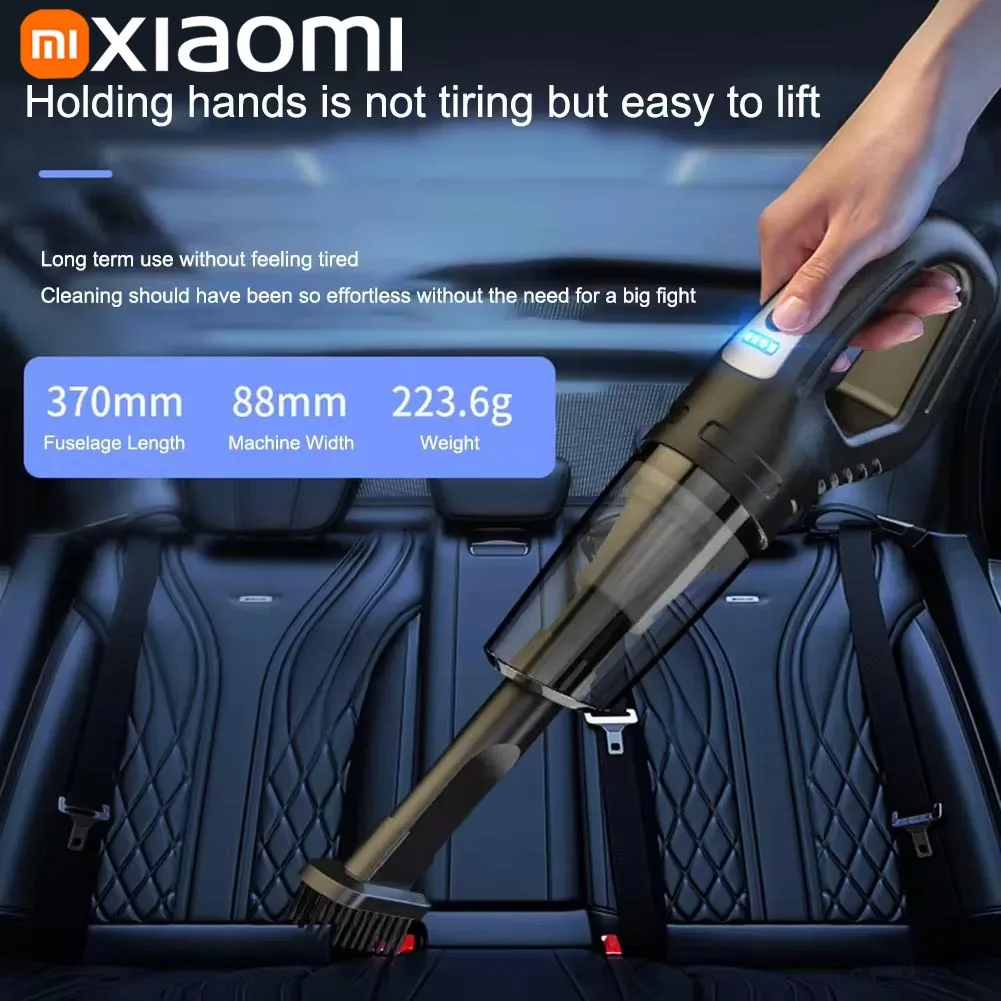 Xiaomi MIJIA 69980000 Pa Aspiradora de coche 120W de alta potencia carga USB aspiradora inalámbrica de mano fuerte succión coche hogar