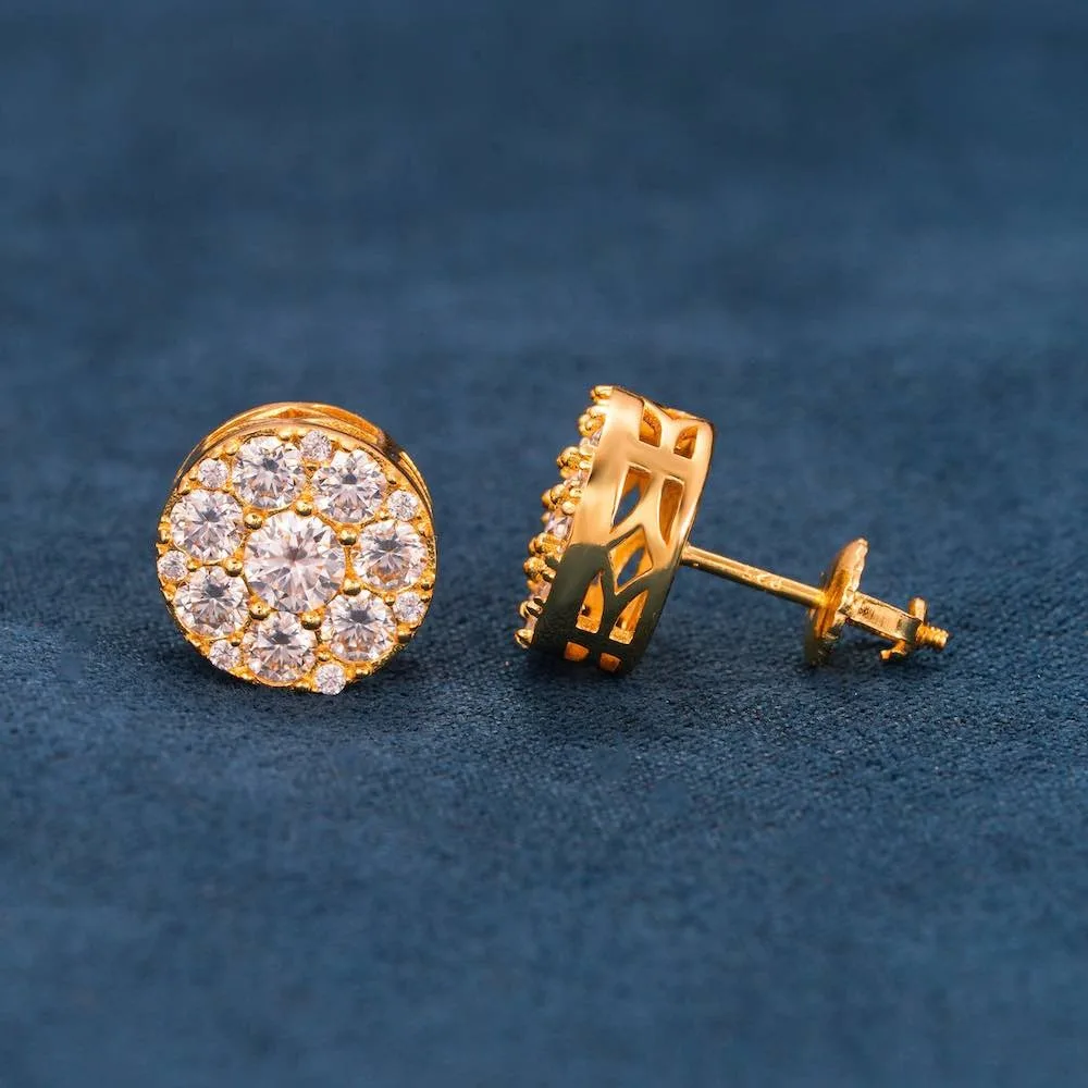 ICEBLING Luxury 925 Moissanite Stud Earrings For Women Men Iced Out Bling Diamond Sterling Silver Hip Hop Jewelry