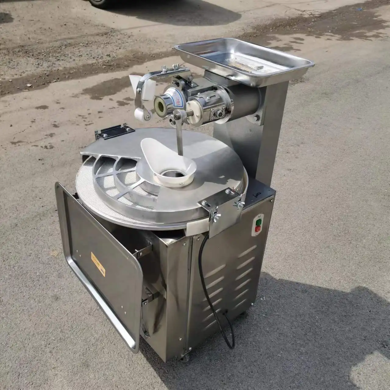 Mesin Pembulat/Penggulung Adonan Otomatis Stainless Steel, Mesin Pembagi dan Pembulat Roti Elektrik untuk Restoran dan Ritel