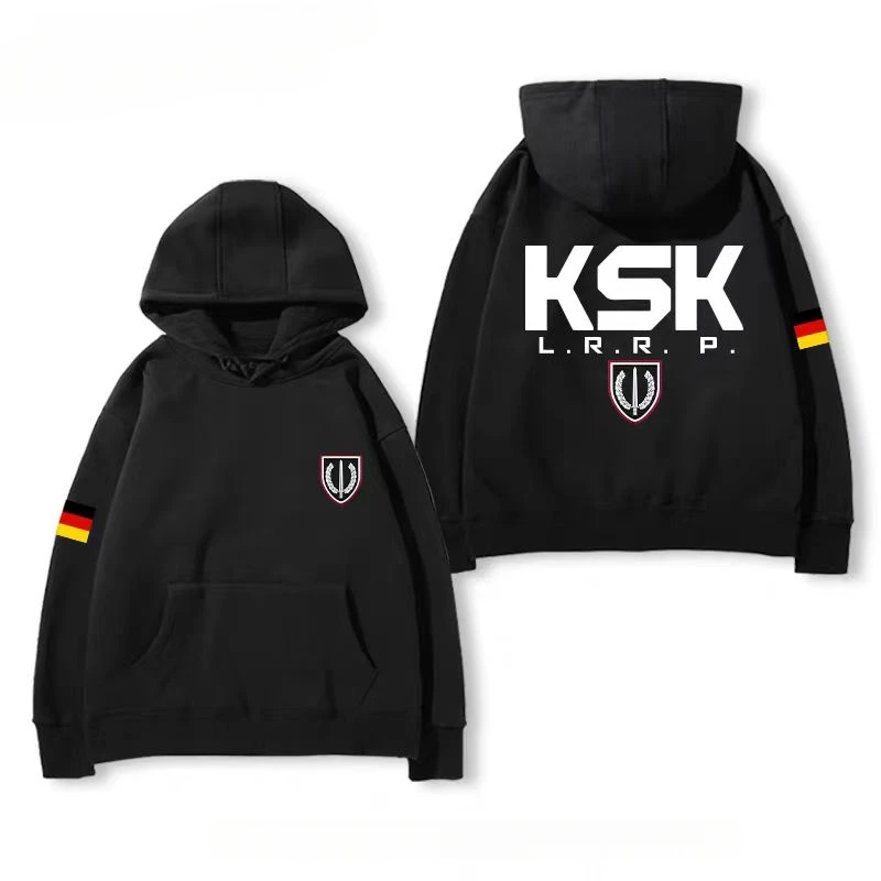الجيش الألماني قيادة القوات الخاصة الألمانية KSK مقنعين البلوز y2k الرجال الخريف والشتاء ملابس فضفاضة غير رسمية #1