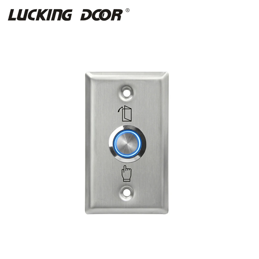 

S50L Stainless Steel Exit Button LED Backlight Push Switch Sensor Opener Release Access Control Exit Button