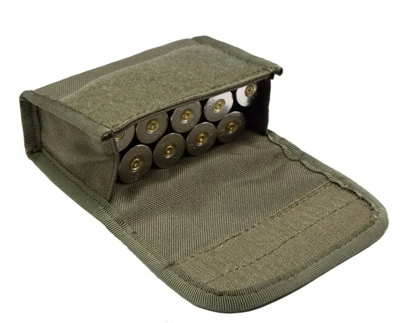 Cartridge Bag Tactical 10 Round Shotgun Shotshell Reload Holder Molle Pouch Ammo 12 Gauge/20G Round Cartridge Holder Gun Parts