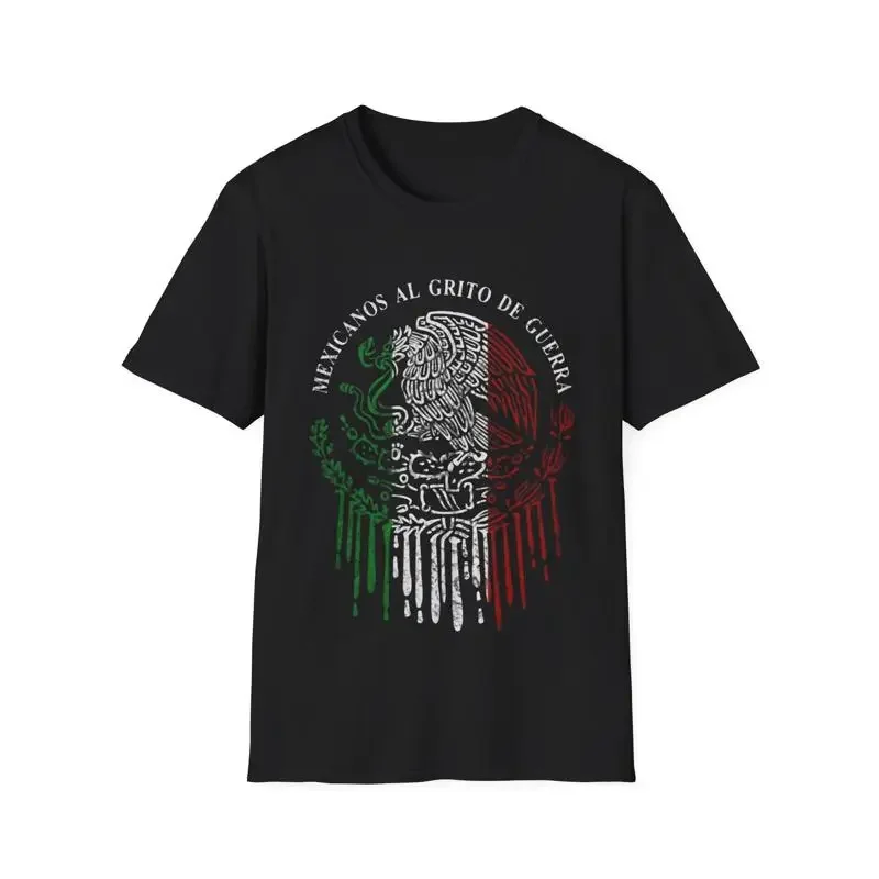 Playera con Bandera de México, Camiseta con Estampado de la Bandera Mexicana, Mexicanos Al Grito De Guerra