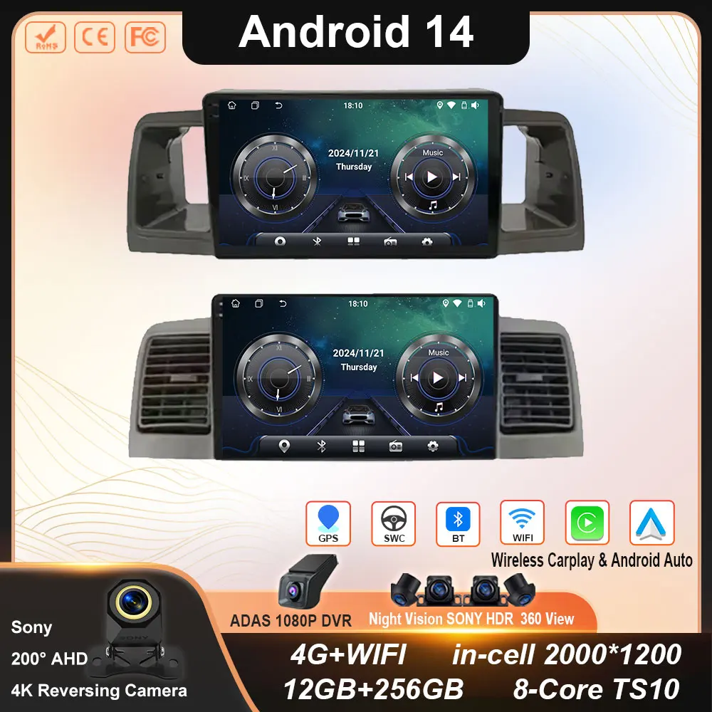 

Car Radio For Toyota Corolla E130 E120 2000-2006 Android Car Multimedia Video Player Navigation GPS stereo Carplay BT Head Unit
