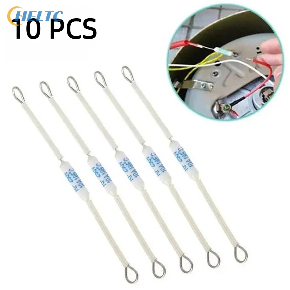 10Pcs/lot Ceramic Thermal Fuse 10/15/20A 250V 185C 20A 230C Thickened Design For Home Appliance Repair And Circuit Protection