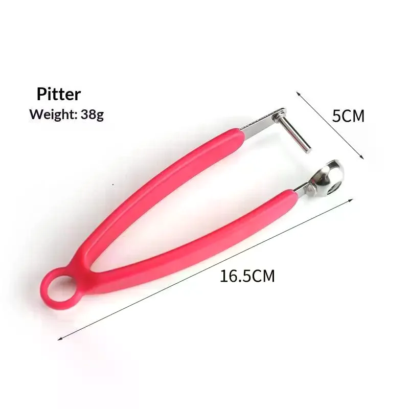 Stainless Steel Fruit Corer & Seeder Press, Portable Cherry Hawthorn Red Dates Nuclei Remover Tool