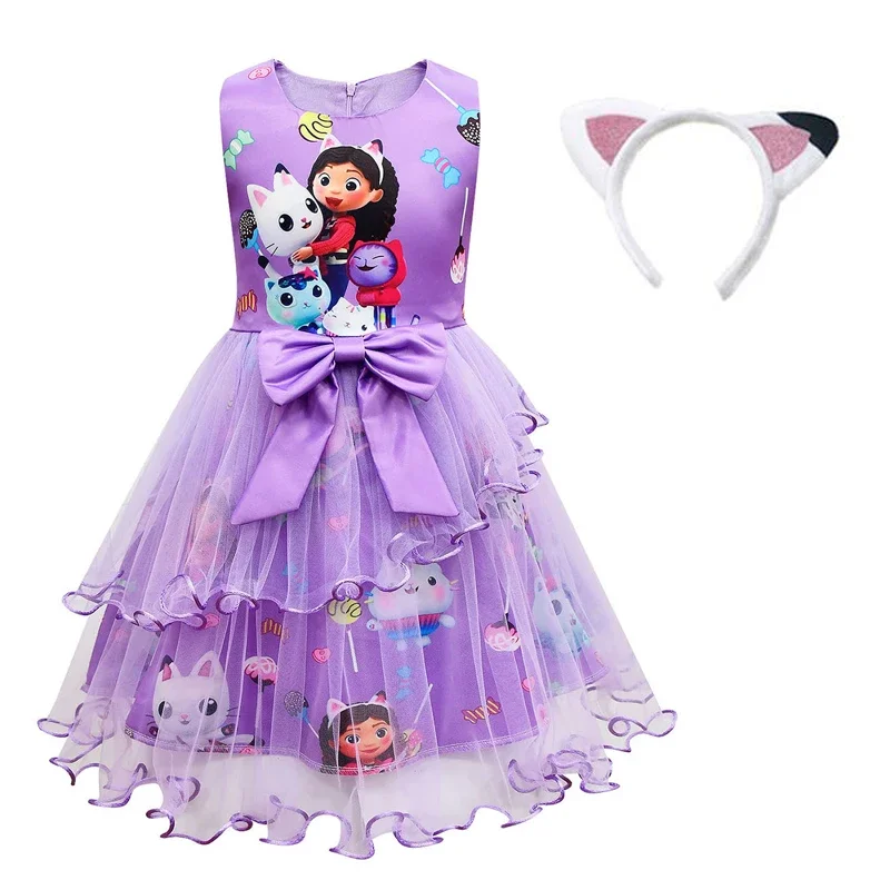 Kids Cabby's Doll House Cosplay Costume, Pijamas, Vestido Casual, Headband, Gatos, Vestidos para Bebé, Crianças, Gadgets