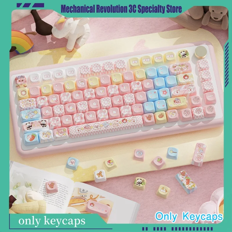 Imagem -01 - Clipe Boneca Teclado Temático Keycap Pbt Original Cinco Faces de Sublimação de Calor Teclado Mecânico Moa Altamente Bonito 112 120 Teclas clipe boneca teclado tematico keycap pbt original cinco faces de sublimacao de calor teclado mecanico moa altamente bonito 112 120 teclas 01