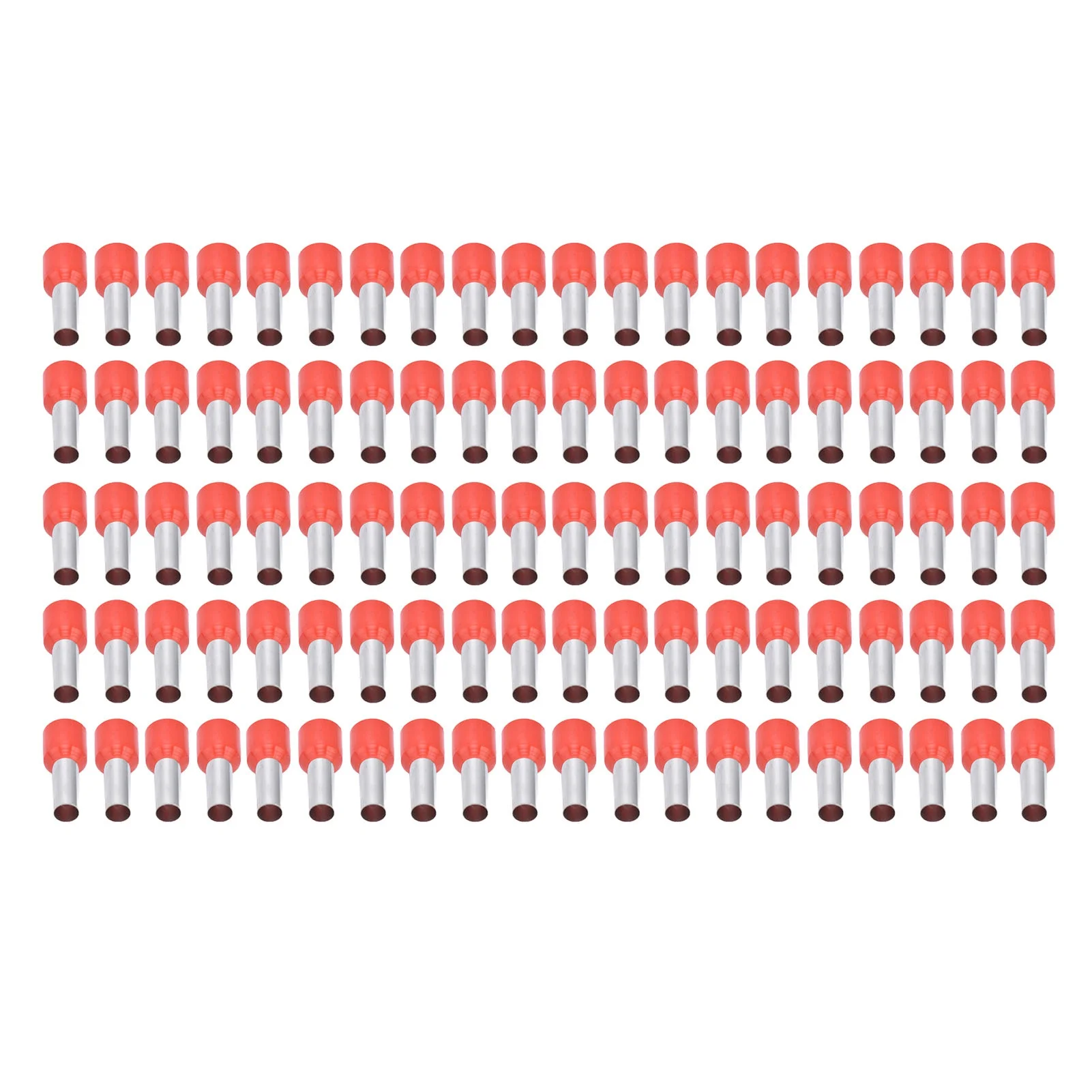 100PCS Insulated Round Tube Terminal Copper Crimp Connector for 8AWG Electrical Wire E10‑12
