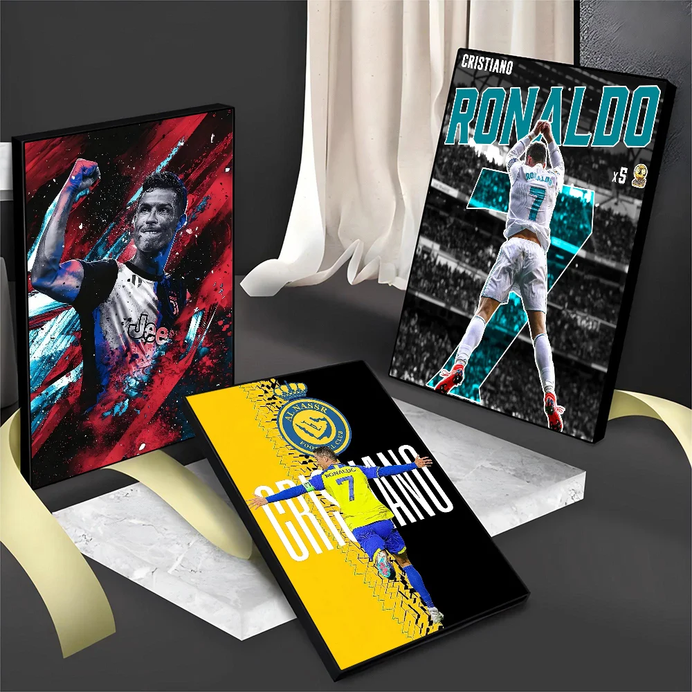 Portugal Super Football Star CR7 Cristiano Ronaldo Whitepaper Poster HD Quality Poster Wall Art Painting Study Room Wall Decor