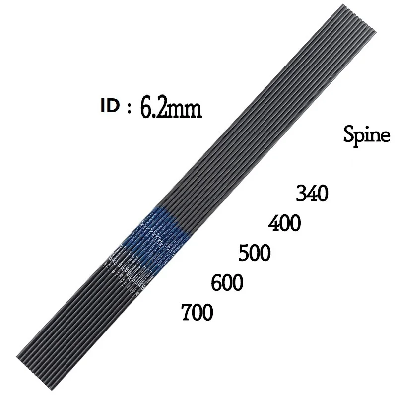 CE Predator ID6.2mm Pure Carbon Arrow Shafts Spine 340 400 500 600 700 Length 30