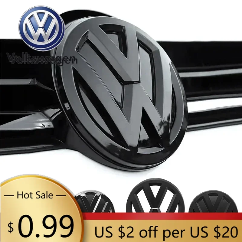 

Горячая новинка 2026: Комплект из 2 хромированных эмблем для Volkswagen (передняя решетка радиатора 137 мм + эмблема на крышку багажника 115 мм)
