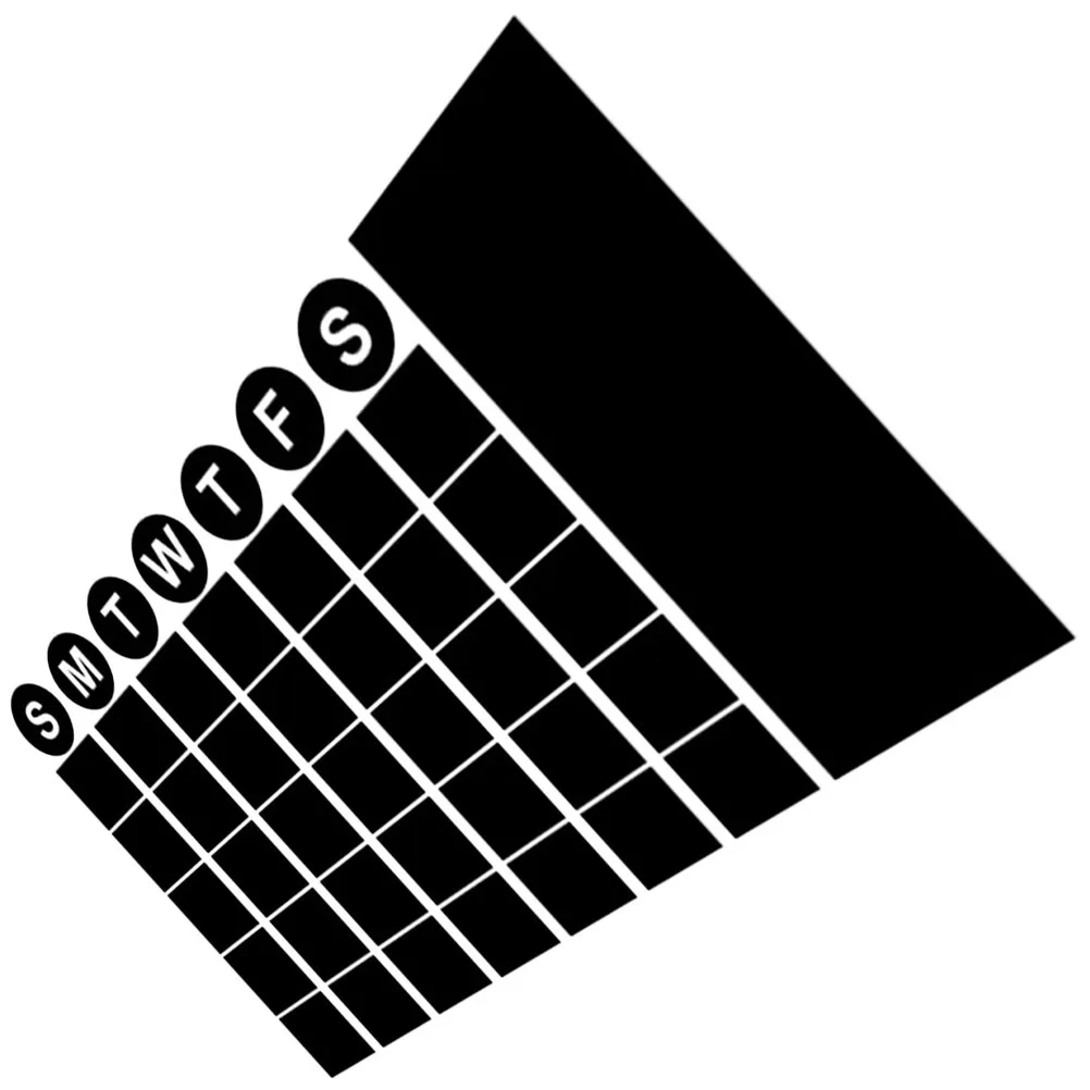 

1 Sheet Blackboard Sticker Removable Pvc Wall Decal For Home Office School Daily Planning Calendar Design Self-Adhesive