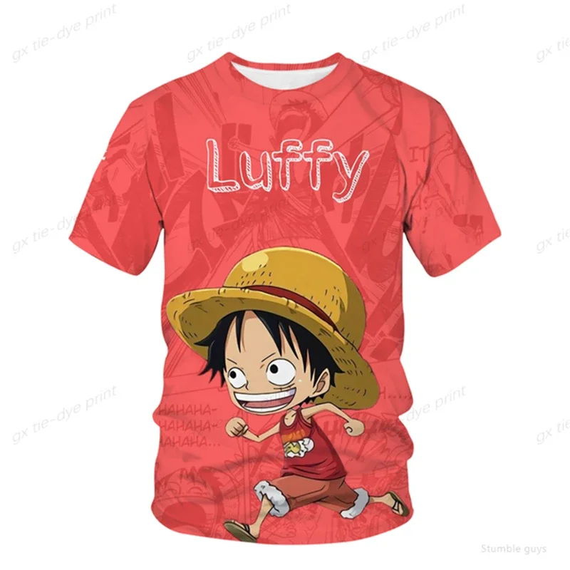 Kids One Piece T-Shirt Katakuri Group Print Summer Casual Boys Clothes Girls Short Sleeve Men Jersey