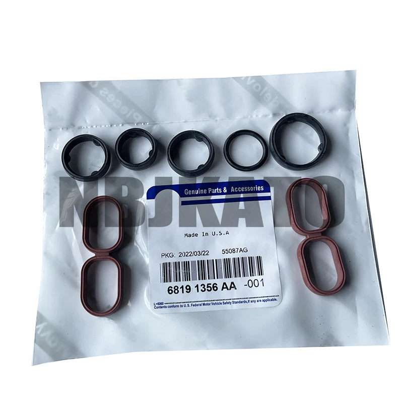 New Genuine One Set Oil Cooler Adapter O Ring Seal Kit 68191356AA For Wrangler Grand Cherokee 3.6L 2014 - 2015