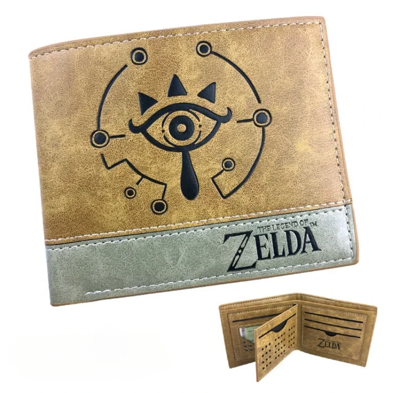 Game The Legend of Zeldaes Coin Purse Link Wild Breath Men Women Boys Girls Short Leather Bi Fold Wallet Purse Money Holder Gift