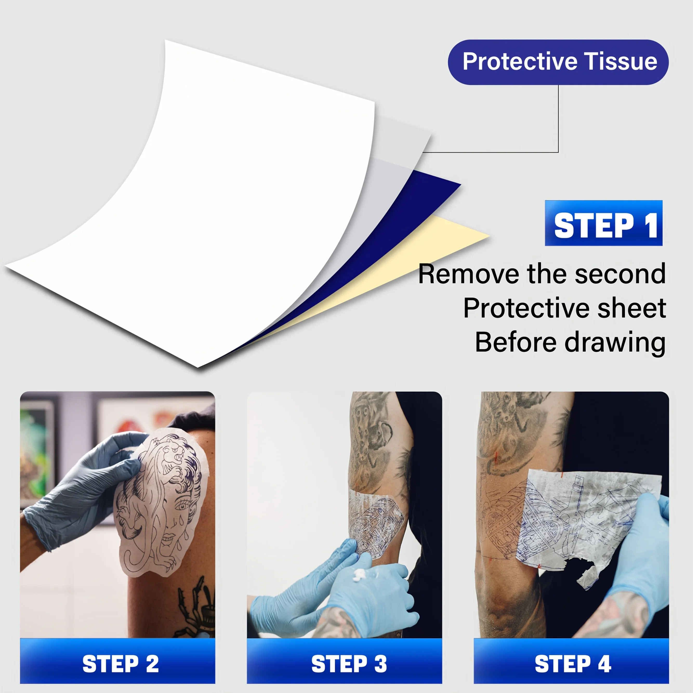 

20/100 TATTOO A4 Размер татуировки Бумага для переноса татуировки Трафаретная бумага Копировальная бумага Термобумага для машины для переноса татуировок