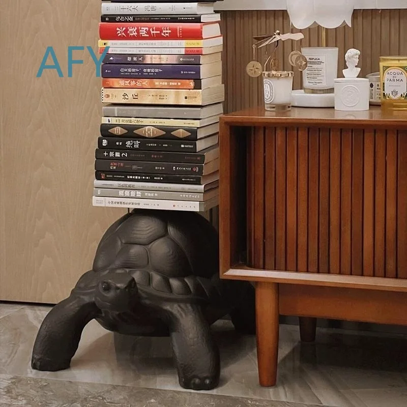 Turtle Bookshelf for Medieval Magazine Shelf for Living Room Study Artistic Decorative Ornament Storage Rack Home Decor Shelf