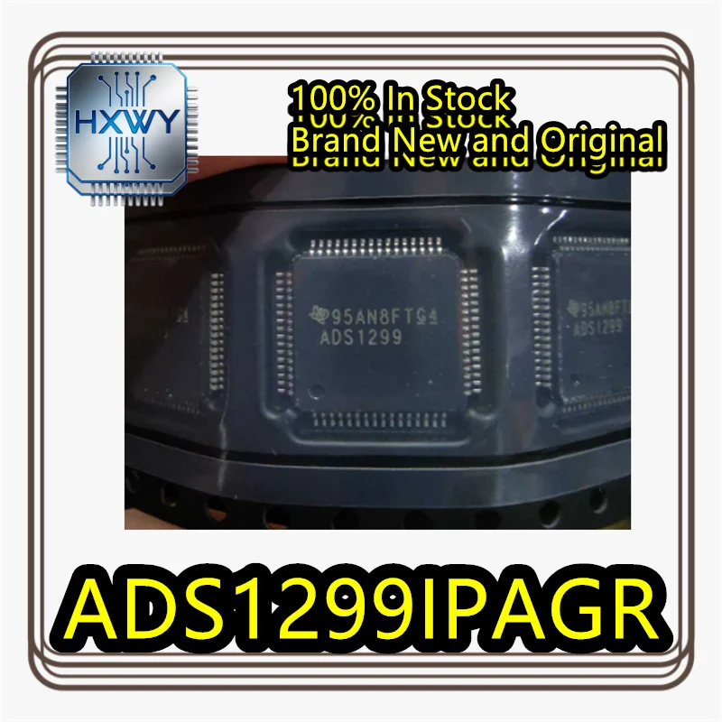 (1/5 piece) ADS1299IPAGR ADS1299I TQFP-64 8-channel 24-bit ΔΣ synchronous sampling ADC, brand new, original, in stock