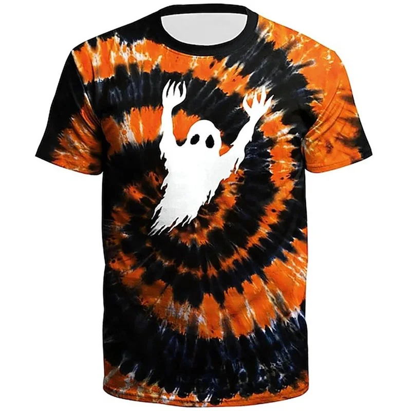 Funny Halloween Pumpkin T-shirt Men 3D Printed Fashion Round Neck T Shirts Tops Kids Short Sleeve Summer Oversized Tee Shirt