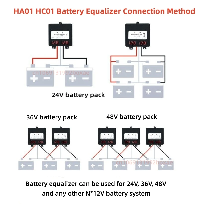 New Arrival LED Display Battery Equalizer 2S Batteries Charging Voltage Balancer For 2x 12V Lead Acid/GEL/Li-ion/LiFePO4 Battery