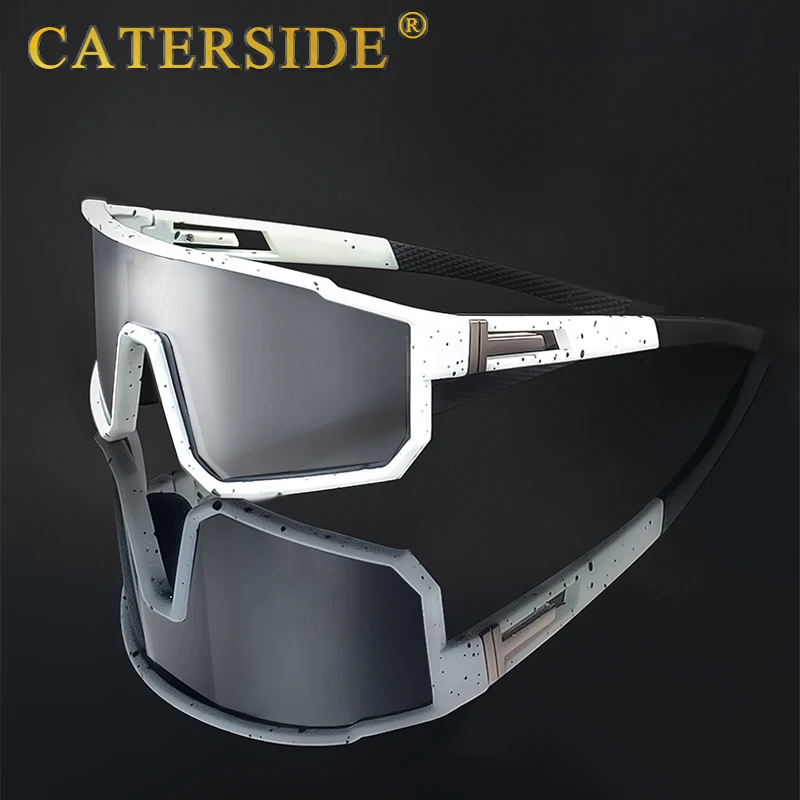 نظارات واقية للرجال من CATERSIDE نظارات تزلج مستقطبة بإطار مقاوم للرياح نظارات شمسية للسيدات للسفر شحن سريع