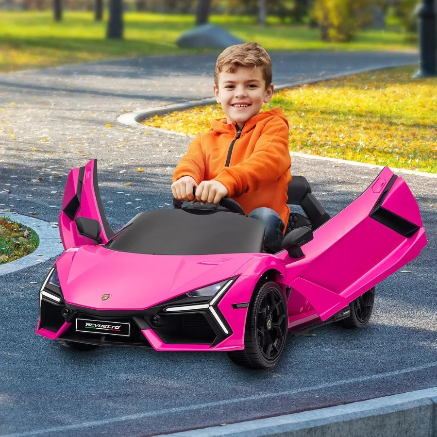 รถยนต์ไฟฟ้าสำหรับเด็ก 12V รุ่น Lamborghini Revuelto พร้อมรีโมทคอนโทรล รถยนต์แบตเตอรี่สำหรับเด็กพร้อมบลูทูธ