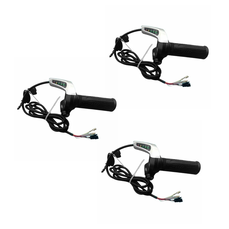 

3X Ebike Throttle 48V Electric Bicycle Throttle Handle Accelerator, Throttle Grip Electric Scooters With Lock