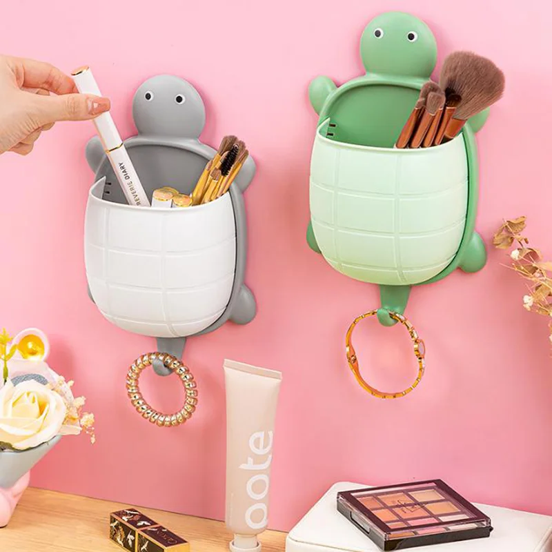 Cute Turtle Design Storage Rack Toothbrush Holder Creative Cartoon Bathroom Storage Organizer Toothbrush Storage Rack