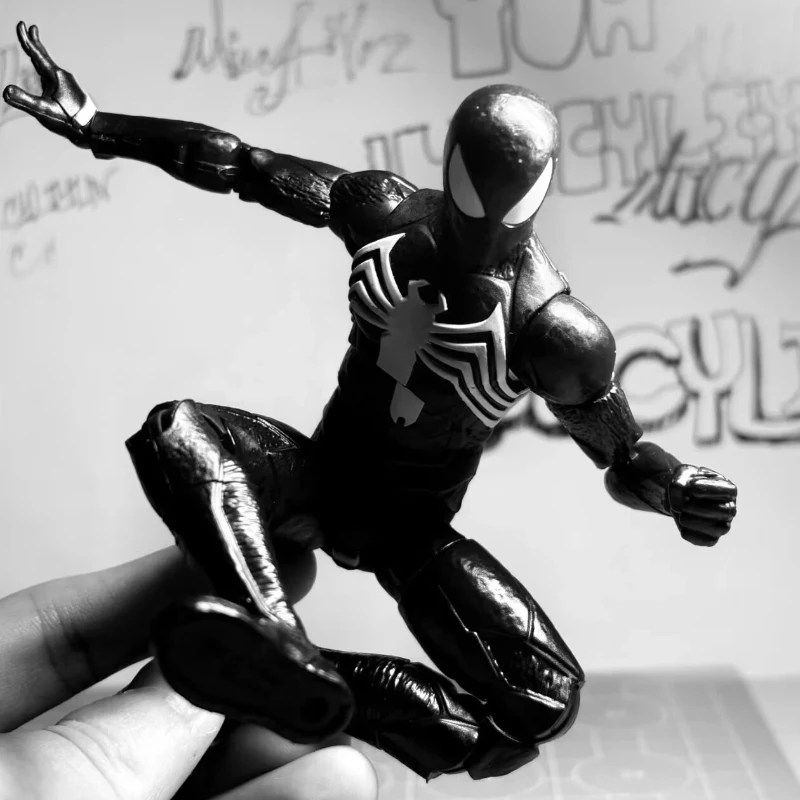 

Mess Toys Spider Man Symbiote Spiderman Messtoys Black Suit Neighbor Scarlet Spider Anime Action Figure Gifts Cool Festival Gift