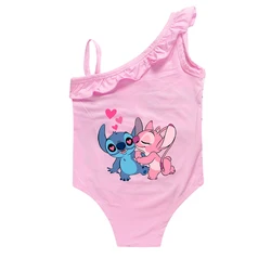 Lilo Stitch-bañador de una pieza para bebé, traje de baño para niña de 2 a 9 años