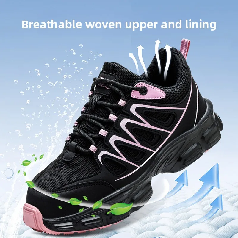 Size 35-42 Women Work Safety Shoes With Steel Toe Female Sneakers Smash-proof Puncture-proof Waterproof Safety Working Boots