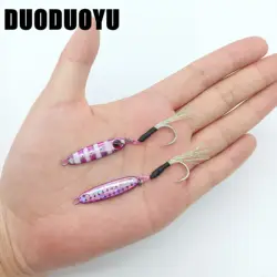DUODUOYU 1PCS Micro Metal Jig Fishing Lure 5.5g/30mm Isca Artificial Bait With Single HookSpoon Jigging Lure Fishing Accessories