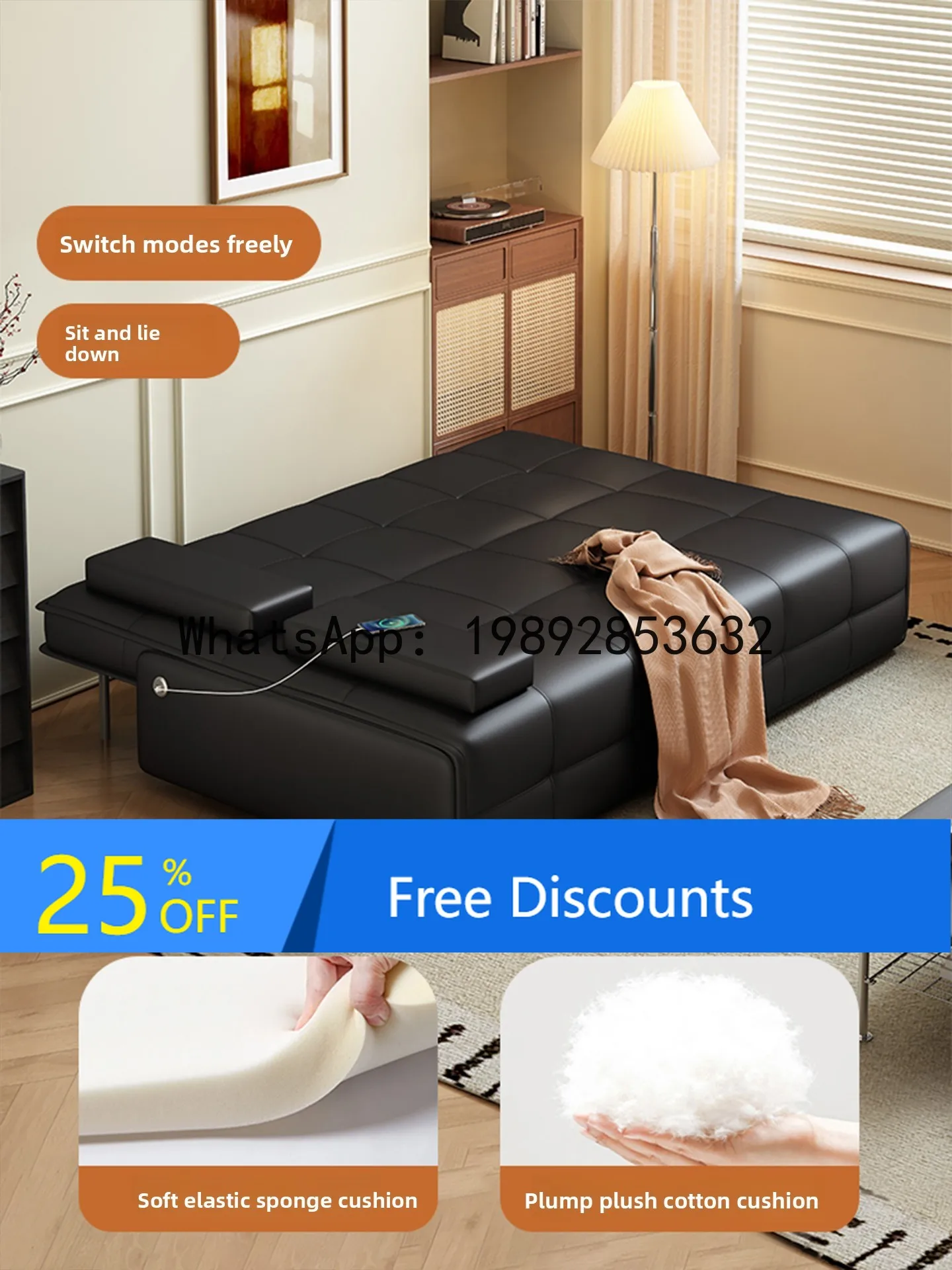 

New Folding Sofa Bed Living Room Modern Minimalist Light Luxury Small Apartment 80% off Integrated Single Sofa Bed