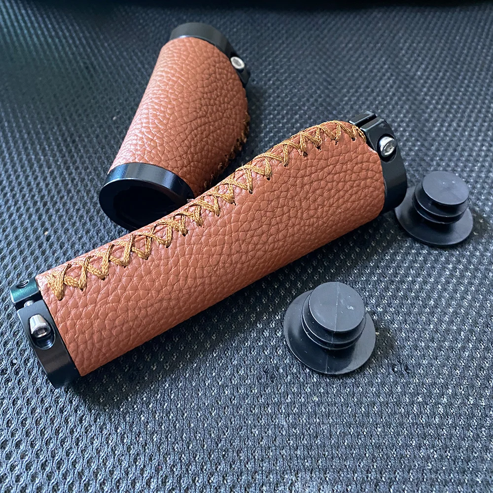 Road Bike Handlebar Cover Super Light Dead Bike Grip Lychee Grain Leather Anti-slip Shockproof Road Bike Grip Accessories