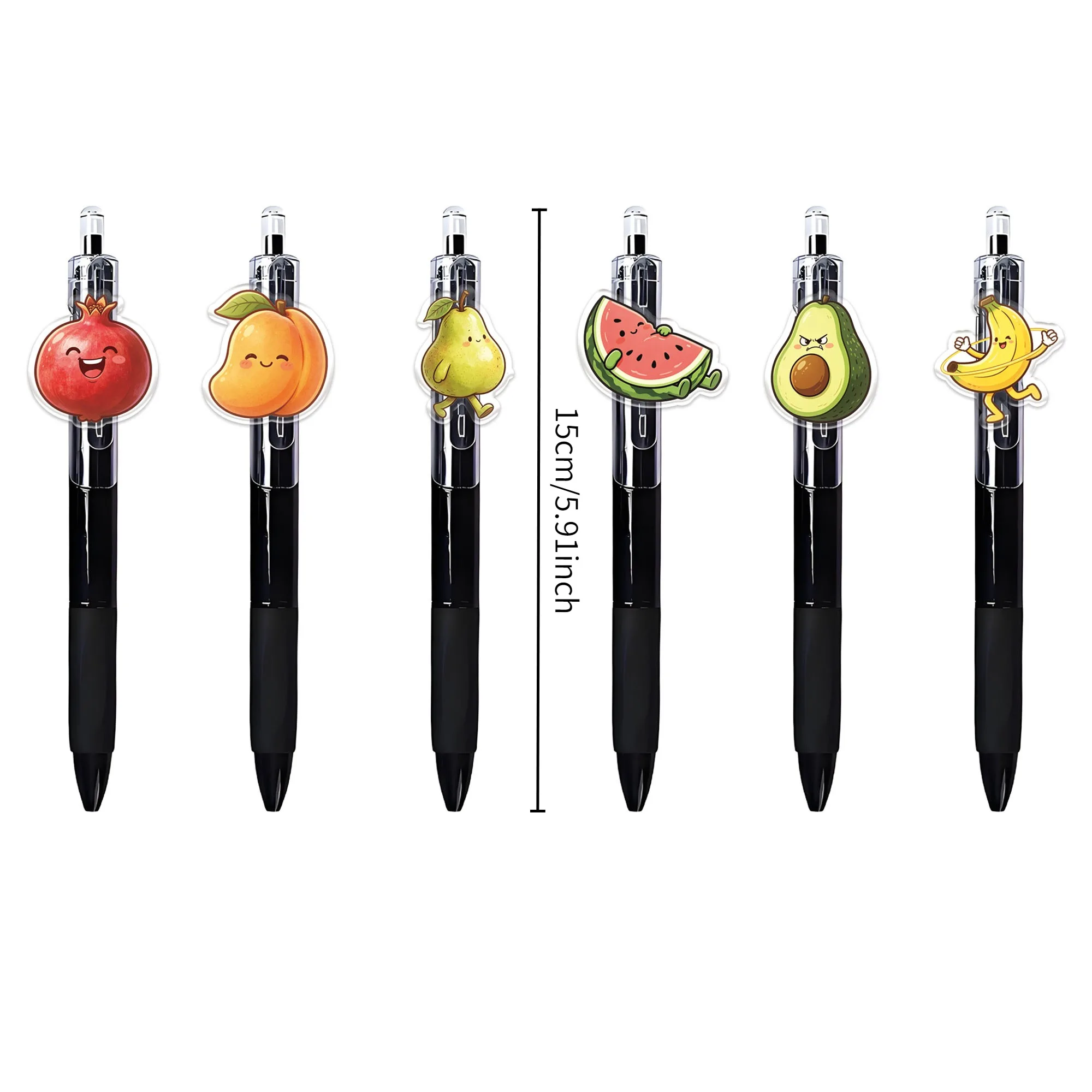 7 PIECES Fruit-themed Ballpoint Pens - Smooth Writing - Random Patterns