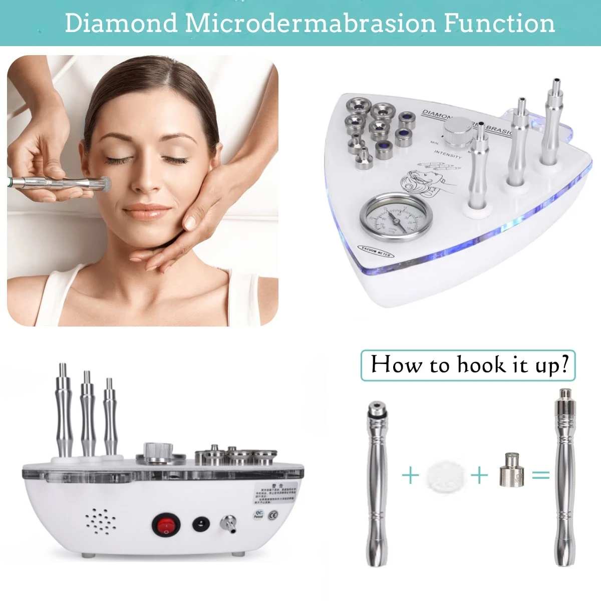 Diamond Dermabrassion Machine Facial Peeling Exfoliation Beauty Machine Microdermabrasion Vacuum Face Clean Skin Rejuvenation